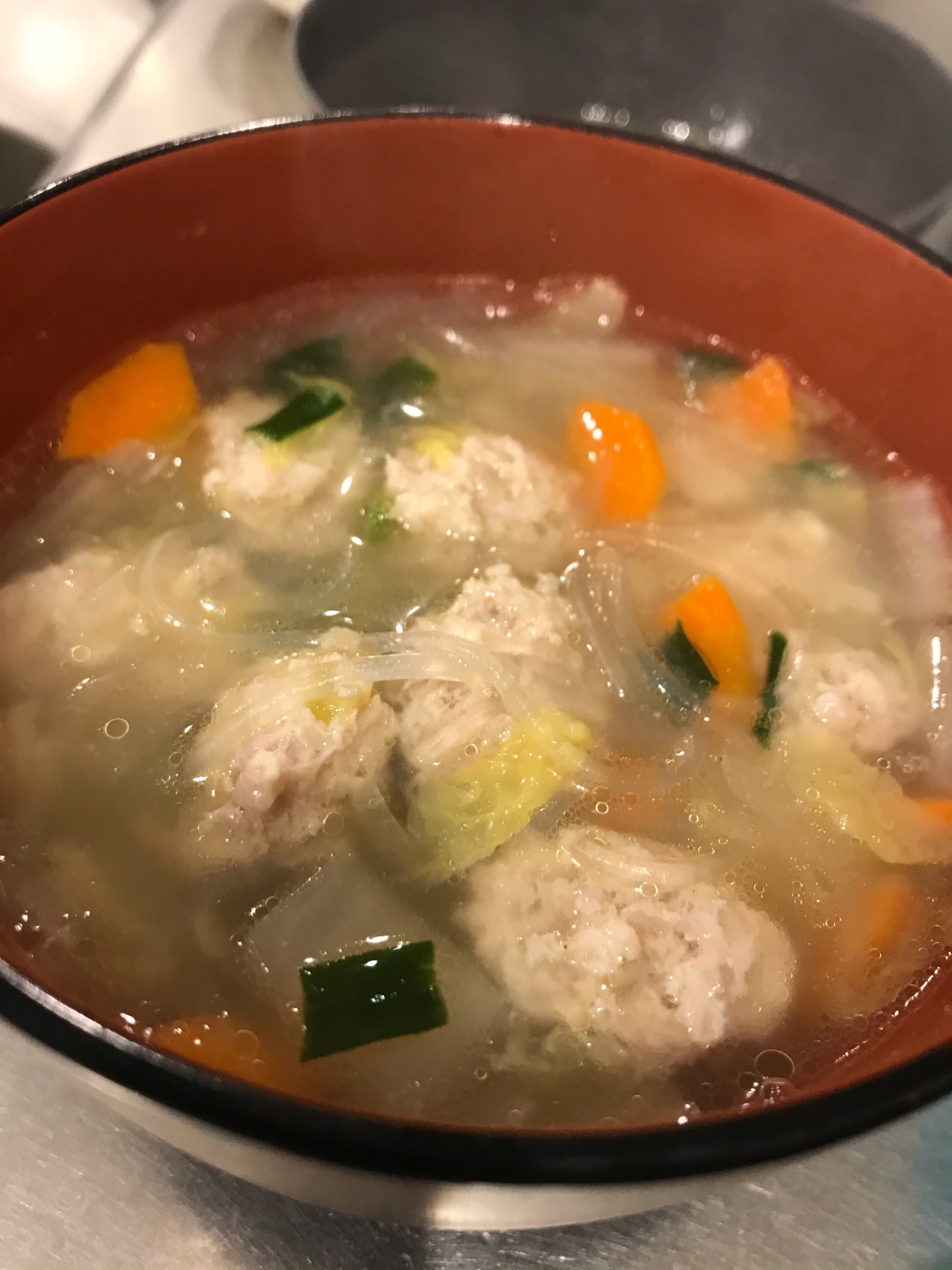 ダイエットにも♡鶏団子と春雨のスープ