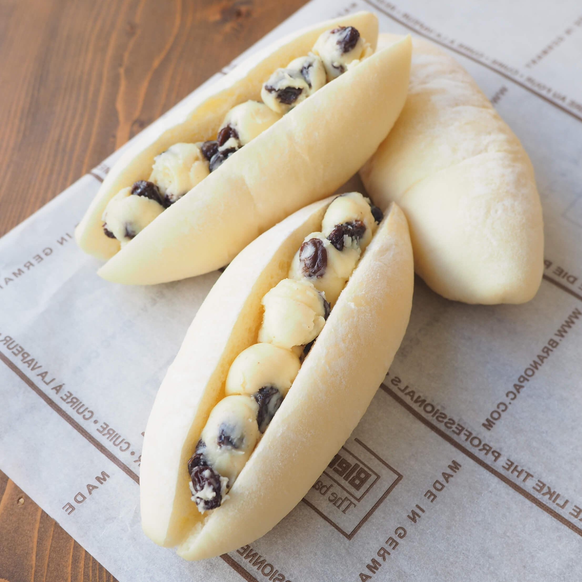 プロフーズ 白コッペパン ラムレーズンクリーム