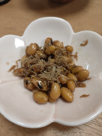 大豆としらすの生姜甘辛煮