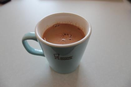 ミルクココアがちょうどあったので作りました☆
コーヒーは好きだけど、苦いのは苦手なのでちょうどいいかんじです。
ちょっとおしゃれな味で気に入りました！