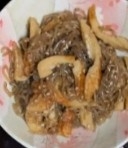 ちくわとこんにゃくの甘辛炒め