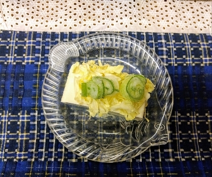春キャベツと小ねぎの冷奴