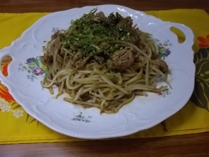 焼きそば風♥ソース味のもやし炒め