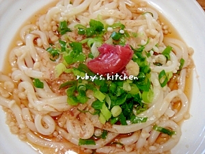 梅&しょうがでさっぱり☆ぶっかけうどん