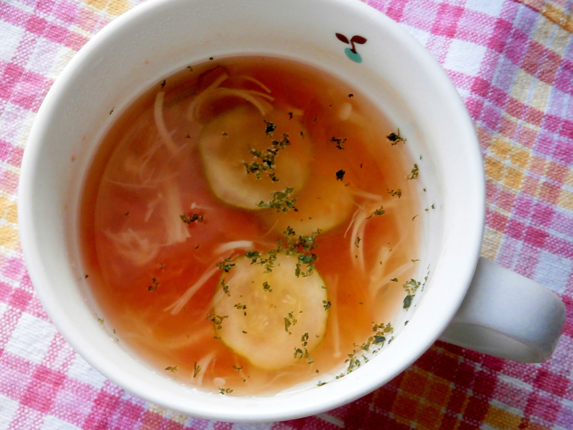 きゅうりとトマトの冷製スープ