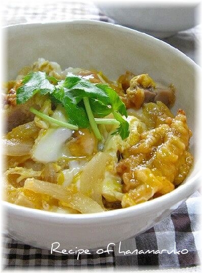 鶏から揚げの残りで簡単☆ remake 親子丼♪