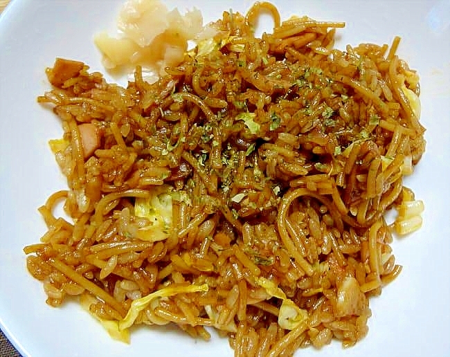 コスパのいいランチ☆簡単そば飯