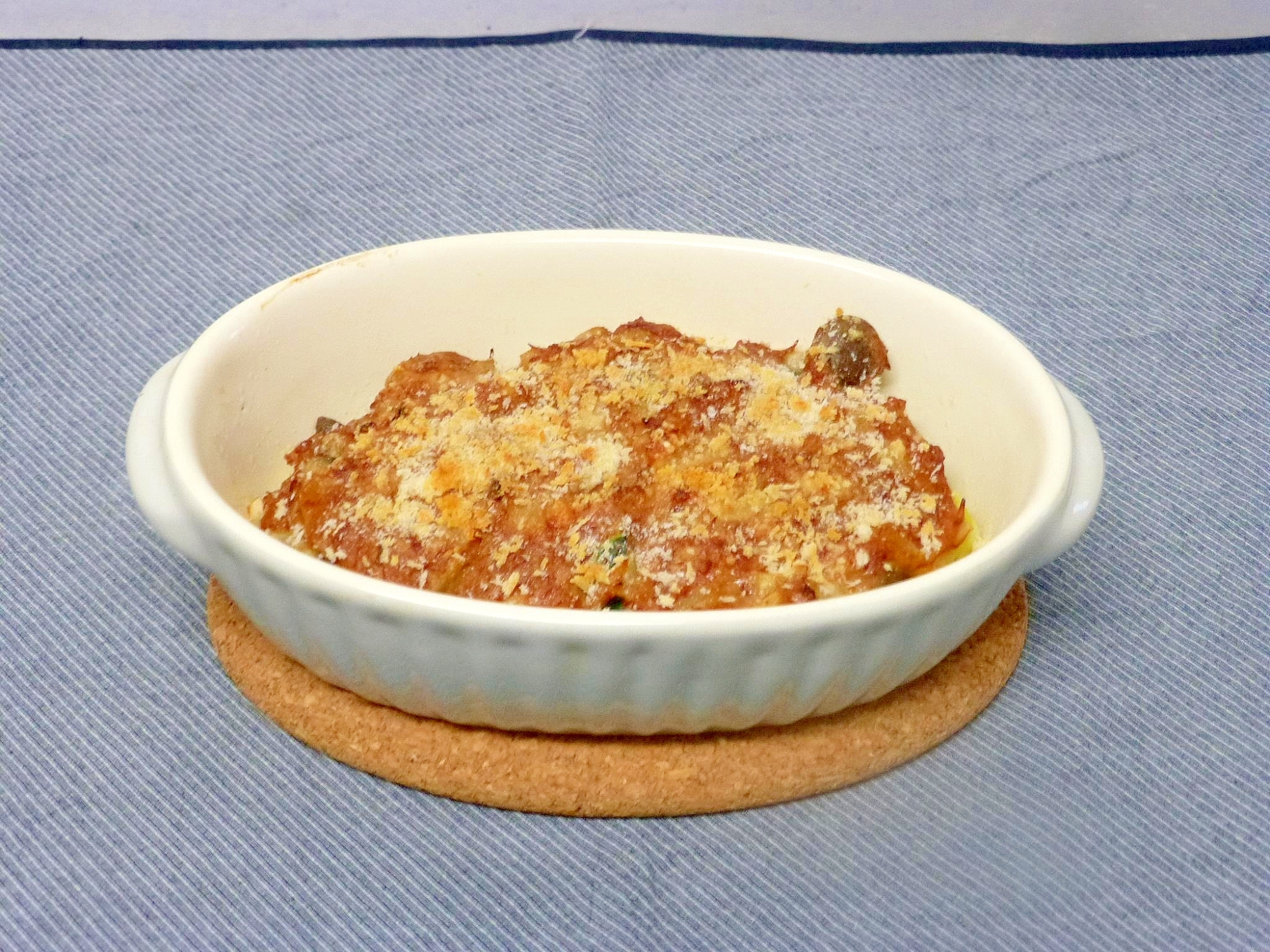 ズッキーニとじゃが芋のコンビーフ焼き