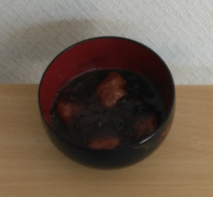 缶詰あずきでおしるこ