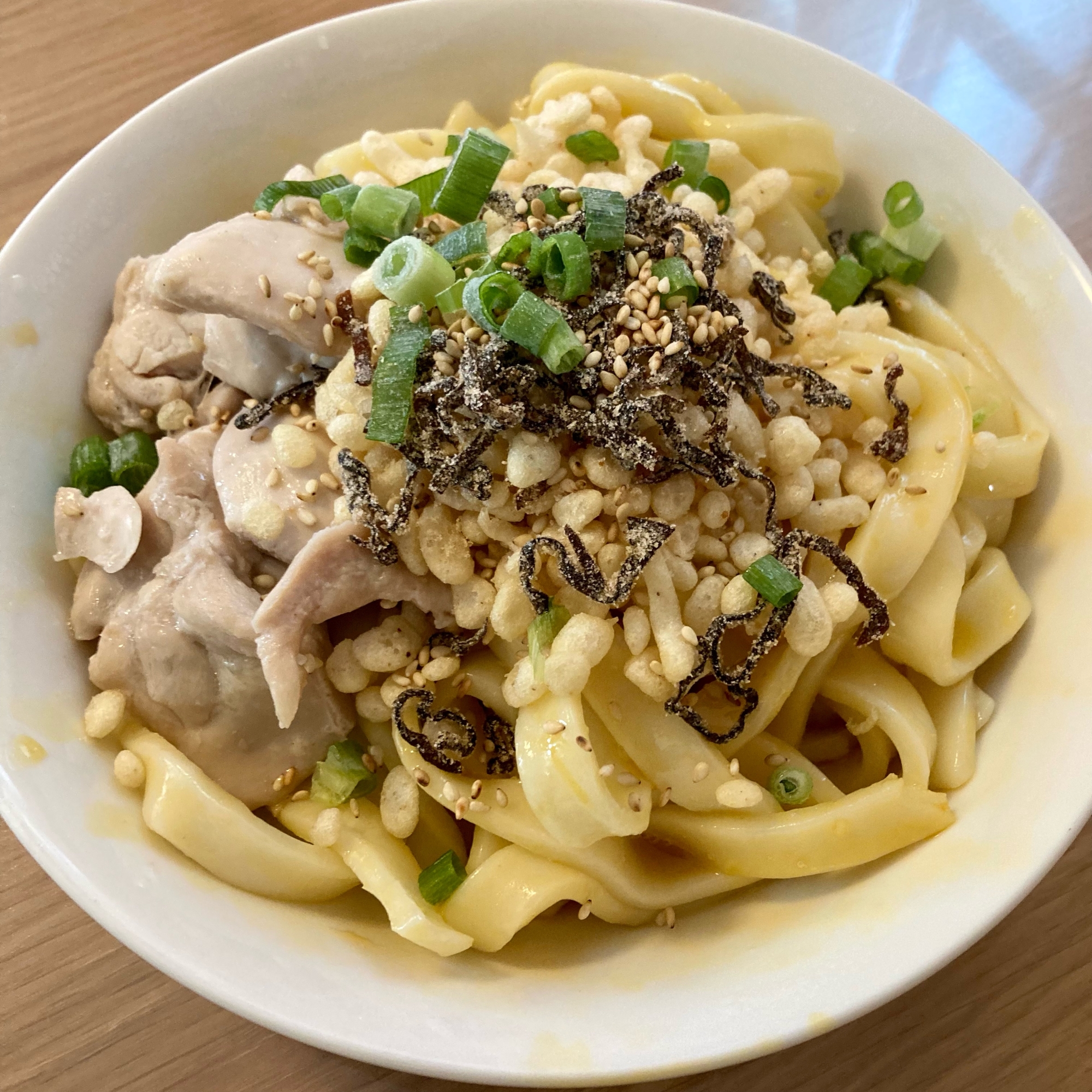 電子レンジで簡単アレンジうどん