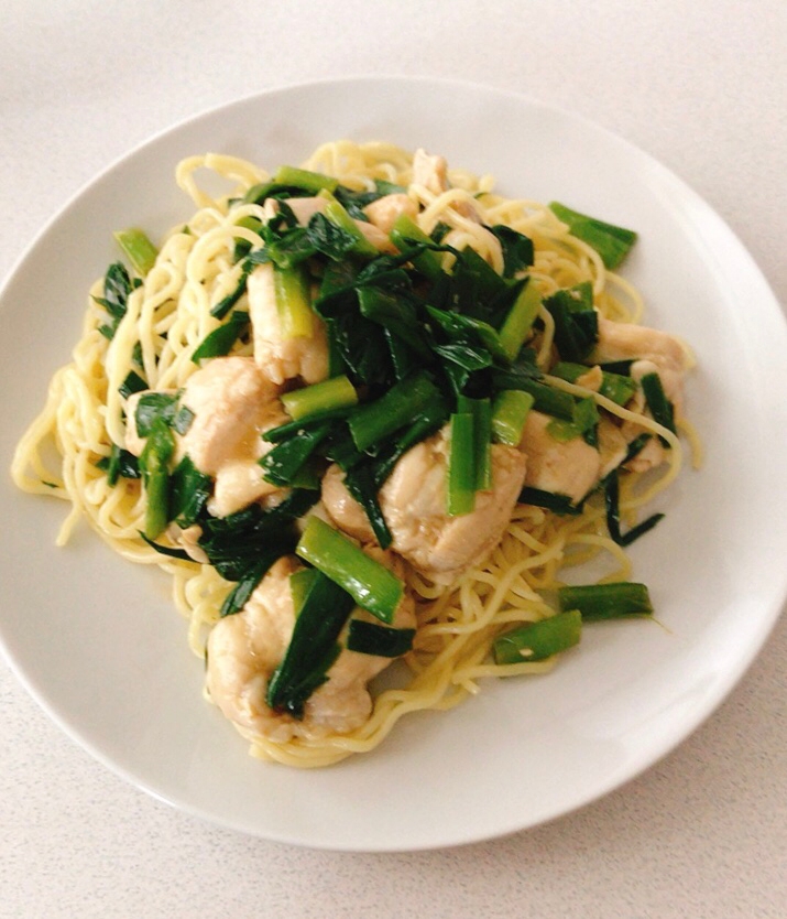 レンジで！鶏にら焼きそば