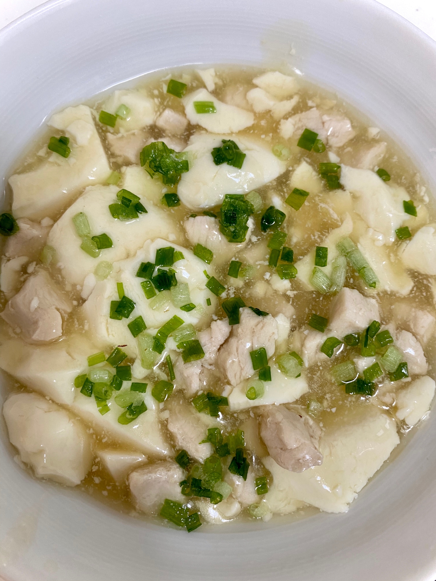 鶏胸肉と柔らか豆腐の和風煮込み