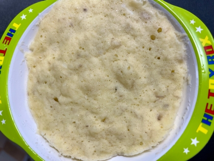 レンジでバナナ米粉蒸しケーキ