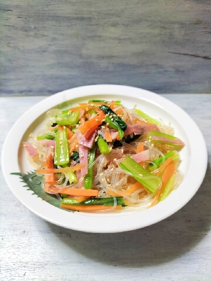 小松菜と春雨の中華風サラダ