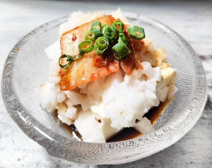 簡単おつまみᕷ* アレンジ山芋寄せ豆腐ꕤ୭*