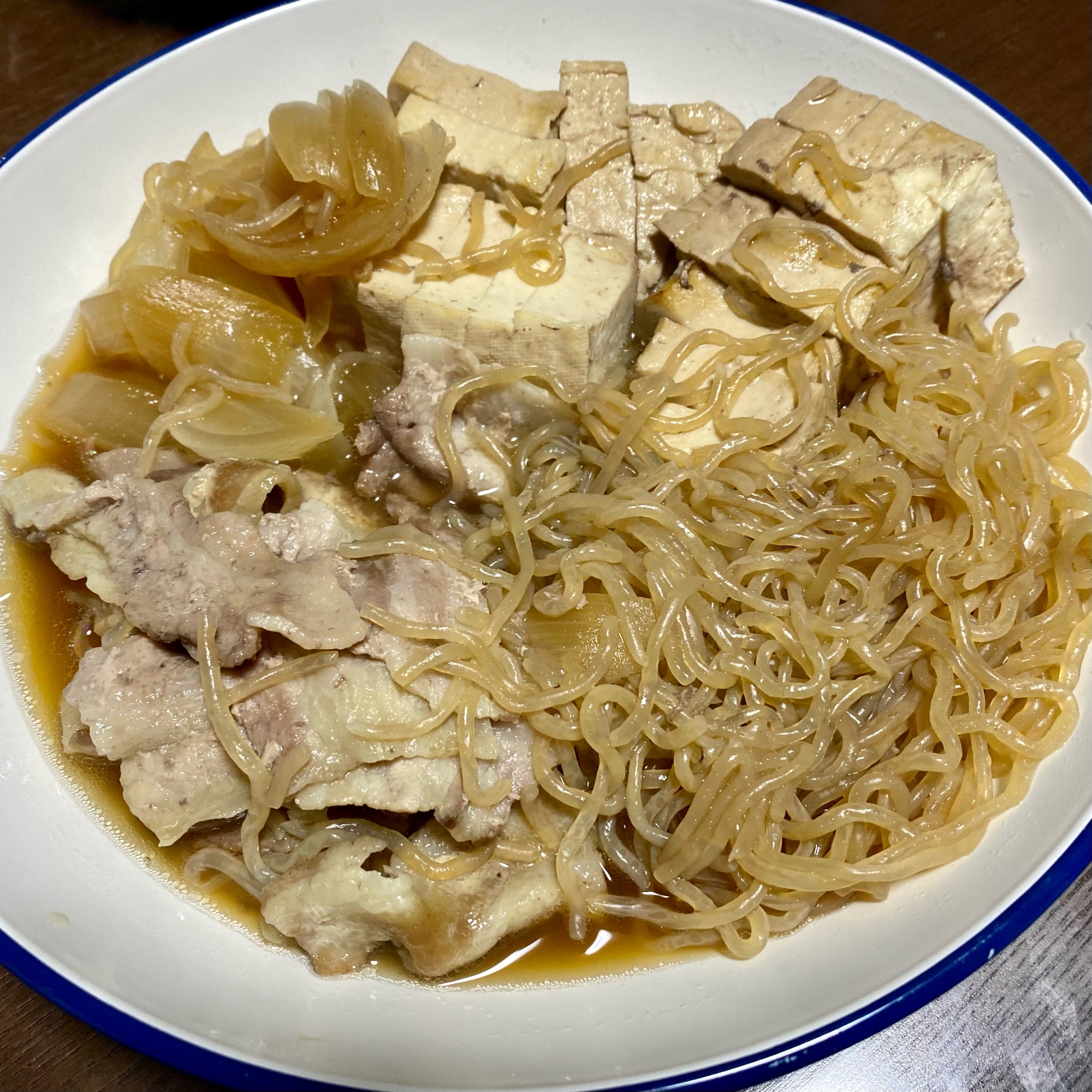 我が家の無水で簡単！肉豆腐