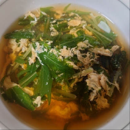 大根・水菜の中華たまごスープ〜毎日簡単〜