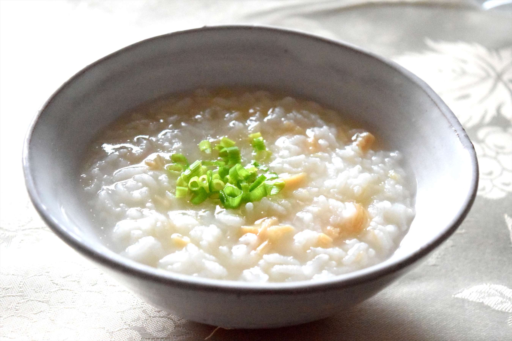 レンジで作るホタテ粥