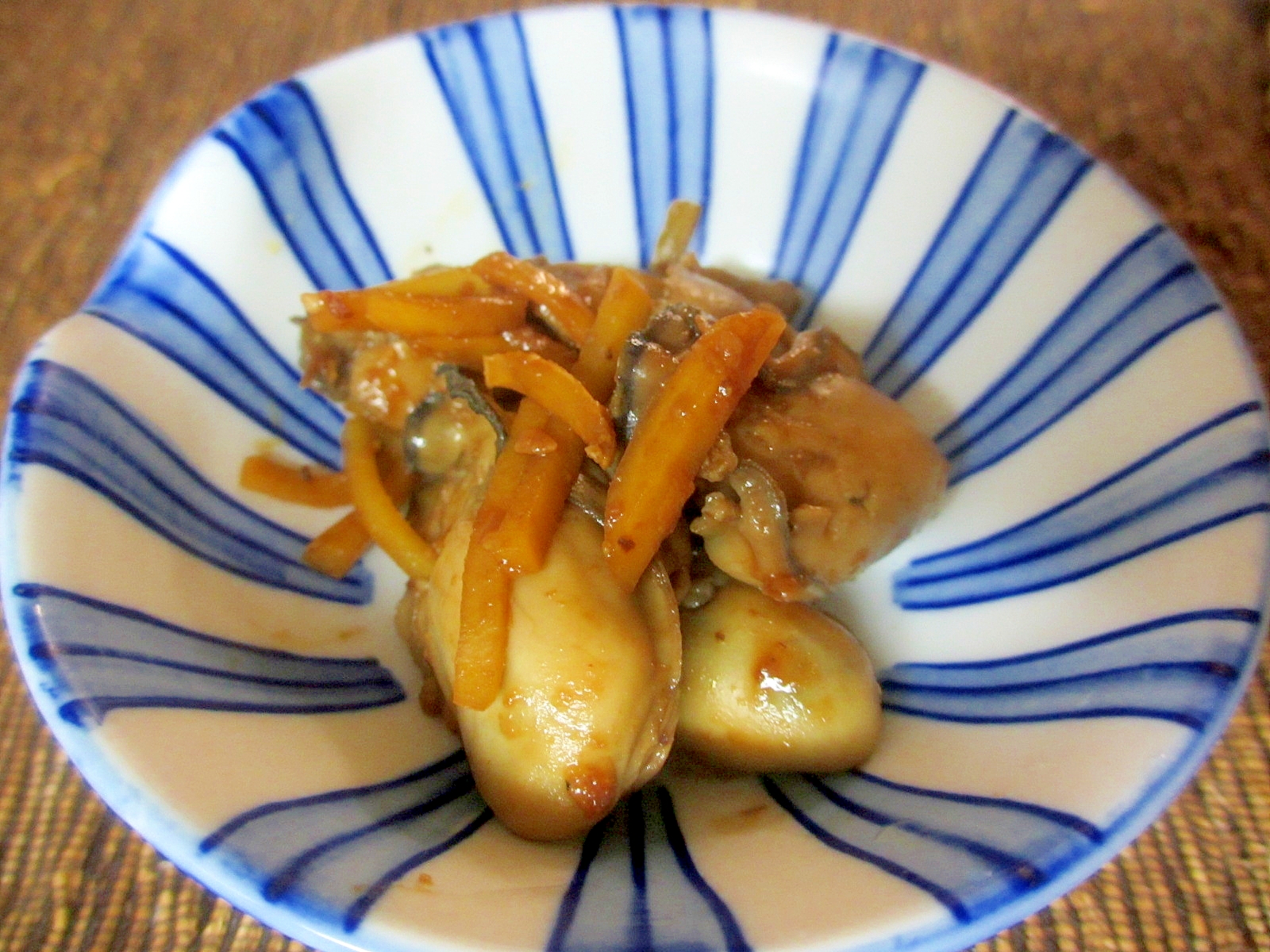 牡蠣の生姜味噌煮