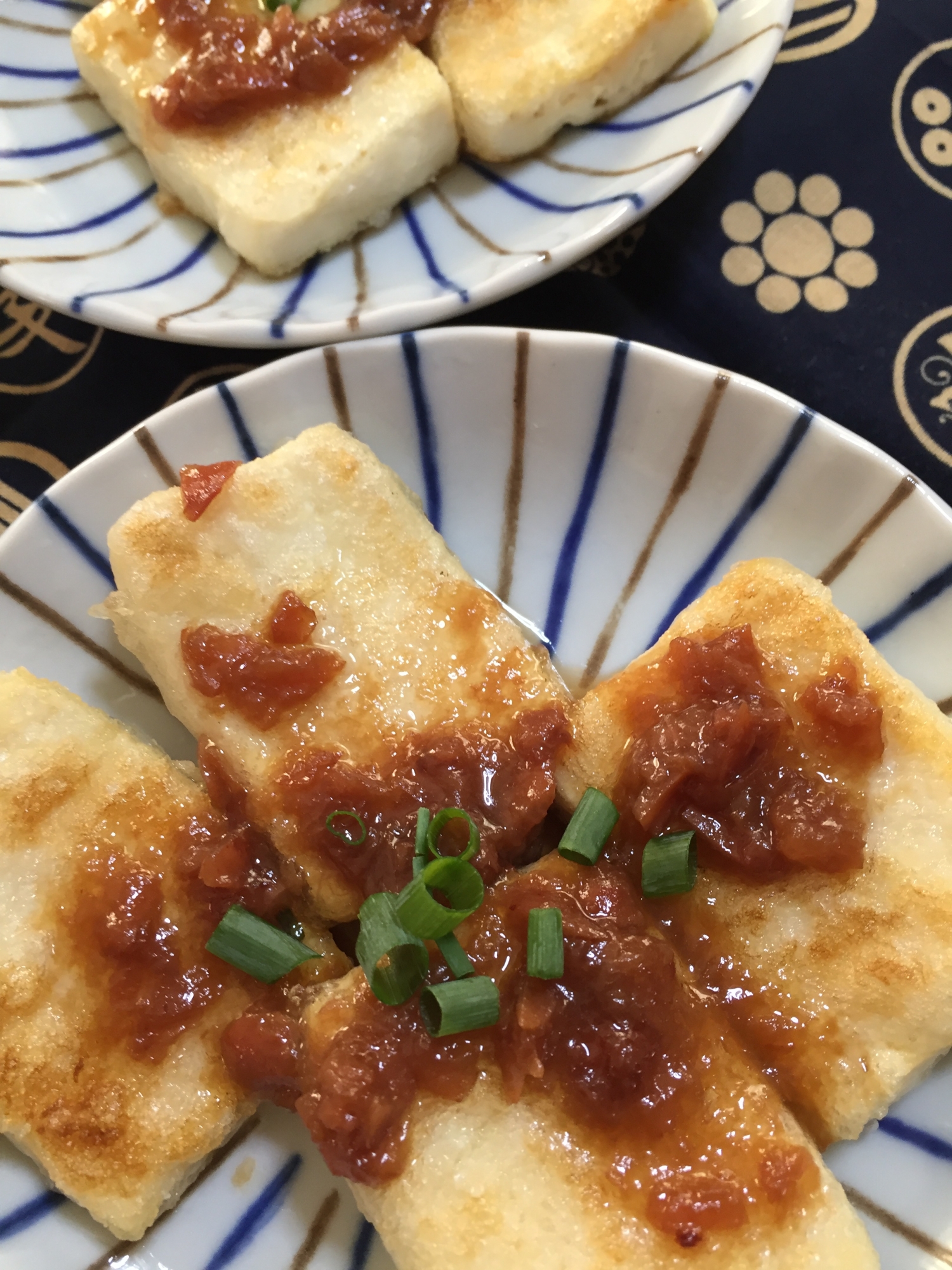 豆腐ステーキの梅ソースかけ