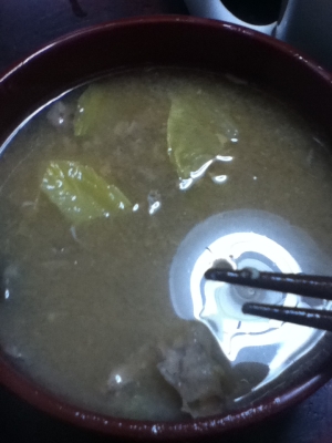 サバの水煮缶と白菜の味噌汁