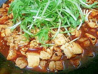 水菜の麻婆豆腐