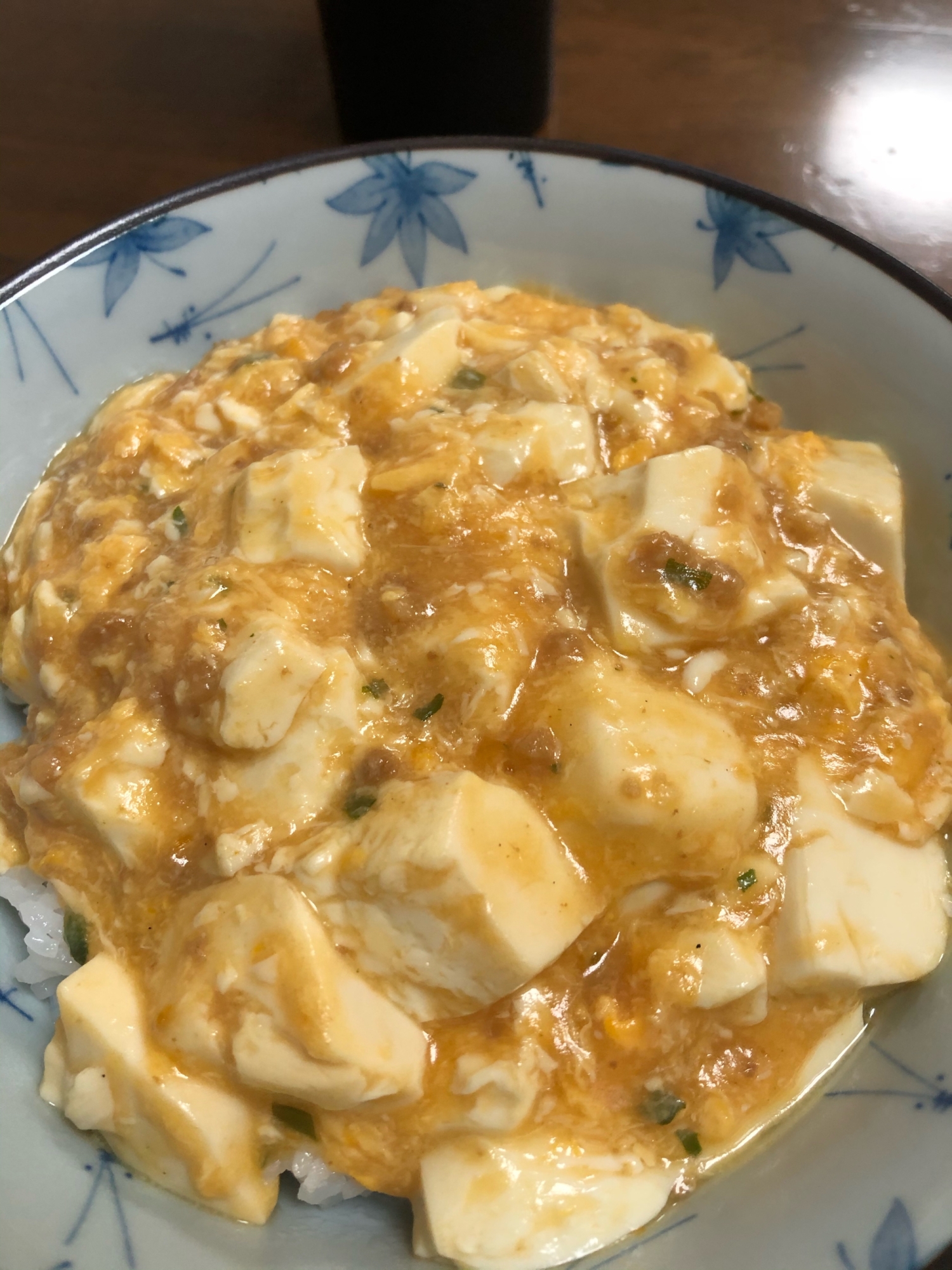 麻婆豆腐の卵とじ