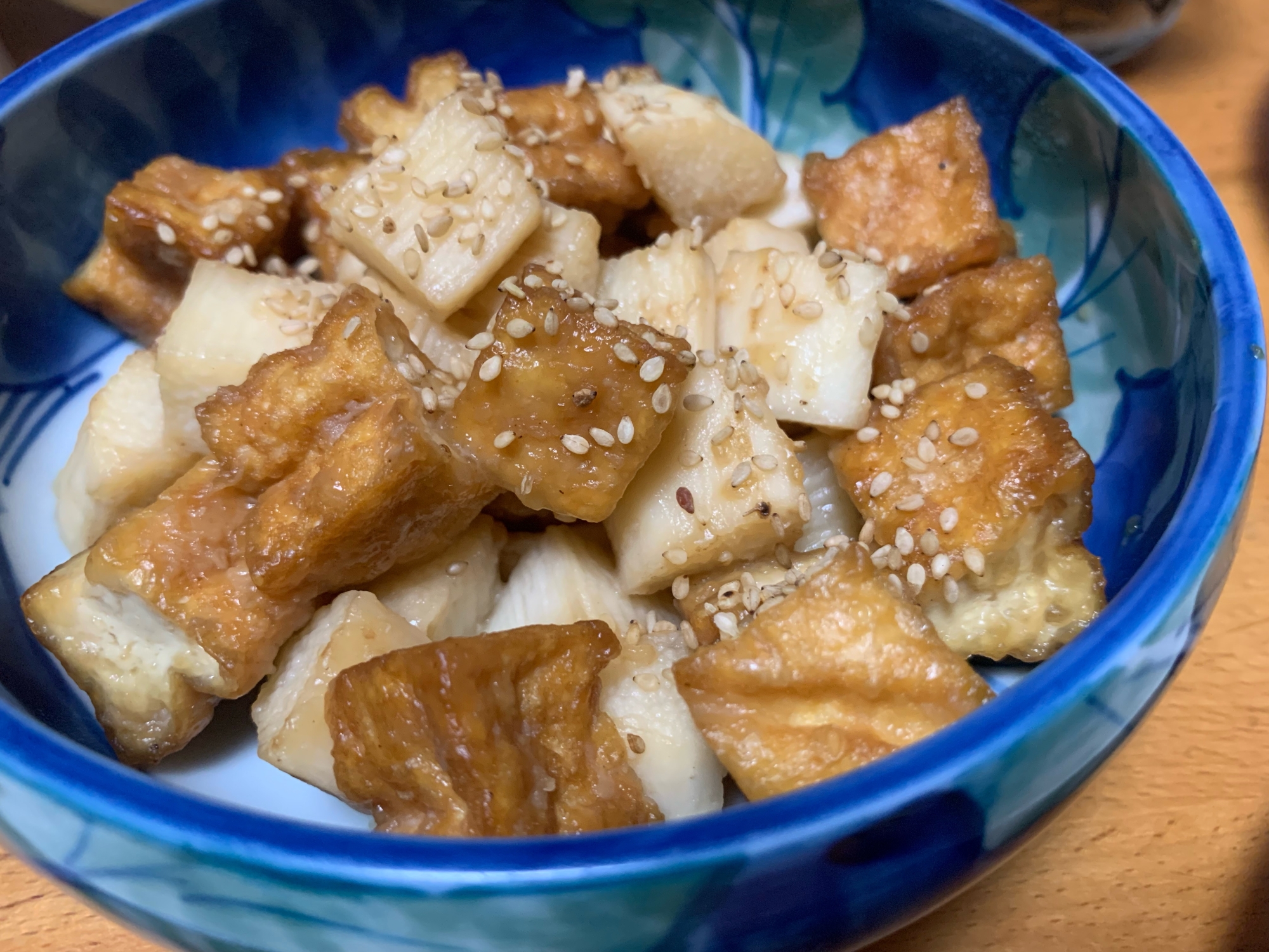 厚揚げと長芋のコロコロ焼き