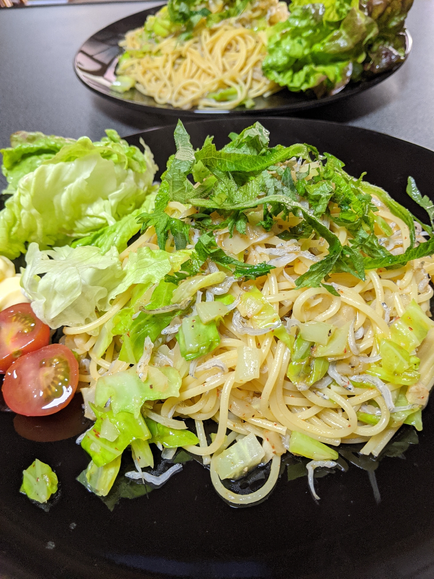 新たまキャベツとじゃこの春パスタ