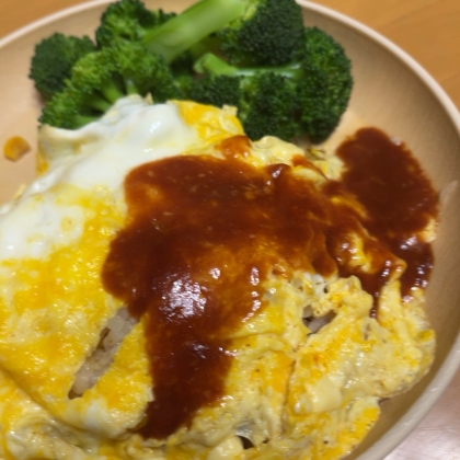 ☆オムライスにかけました。簡単でめっちゃ美味しい！