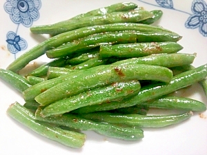 冷凍いんげんdeバター醤油炒め(^^)