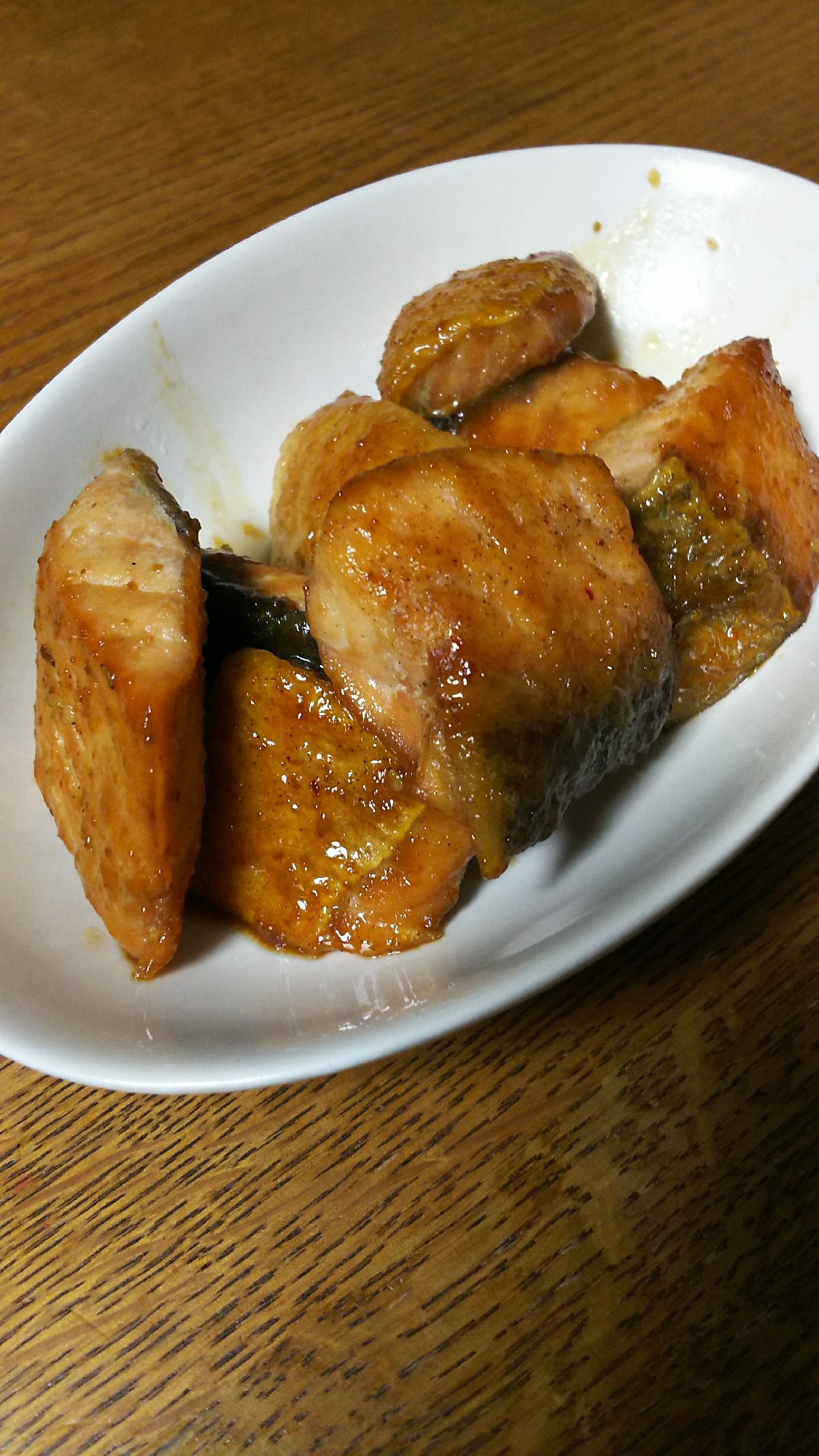 生鮭の焼肉のたれ炒め