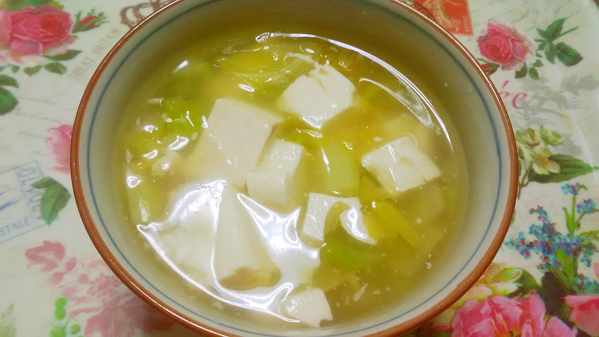 キャベツと豆腐のとろーりスープ
