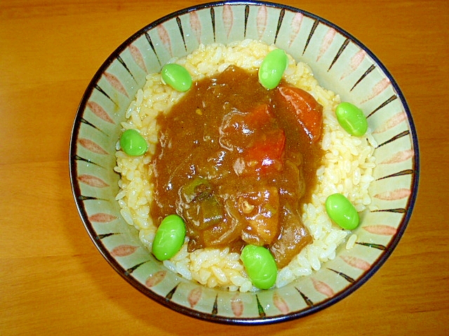 余ったカレーで♪カレー卵かけごはん