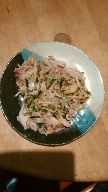 ノビル入り野菜炒め