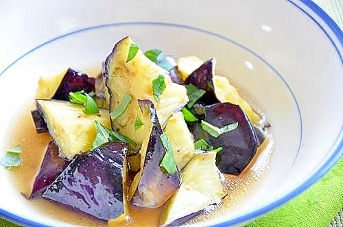 コンソメベースの洋風なすの揚げびたし レシピ・作り方 By 楽天出店店舗：香味館ひびき屋｜楽天レシピ