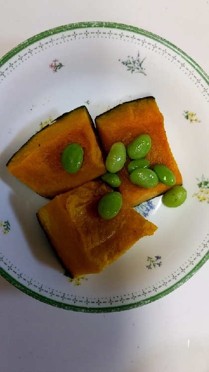 かぼちゃと枝豆の煮物