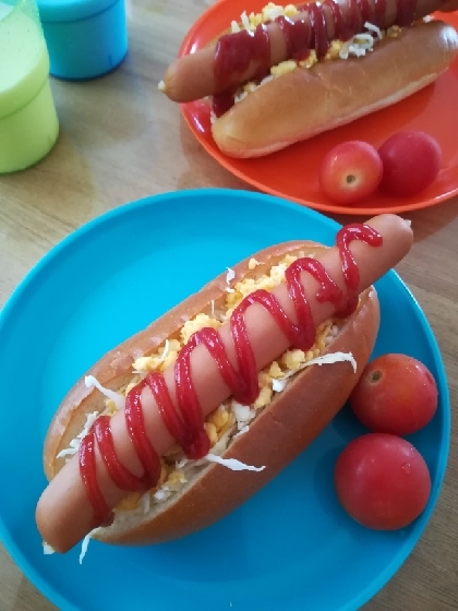 かさましにキャベツも加えて、夏休みのお昼に！お手軽で美味しいですね。