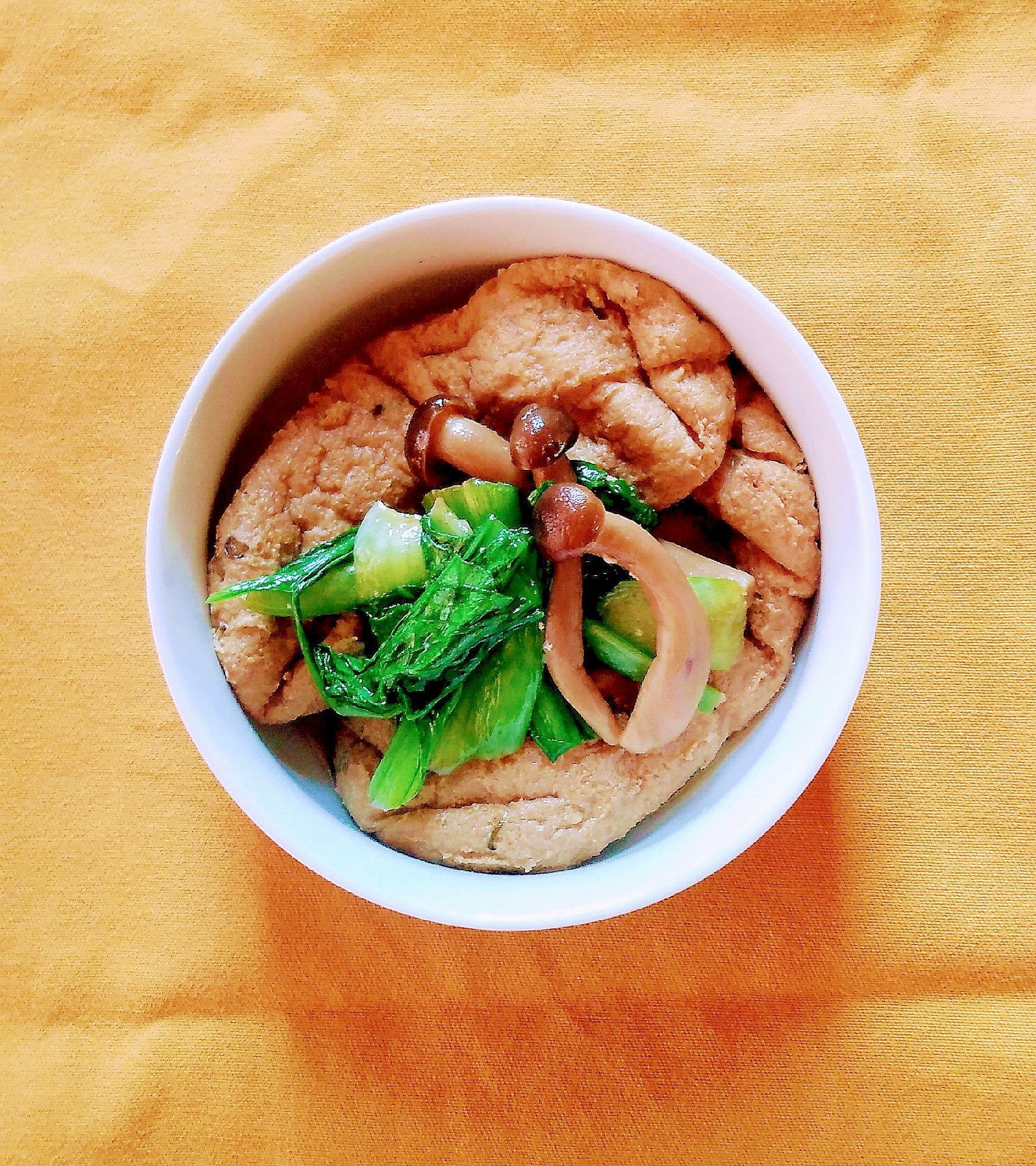 がんもどき・しめじ・チンゲン菜の煮物