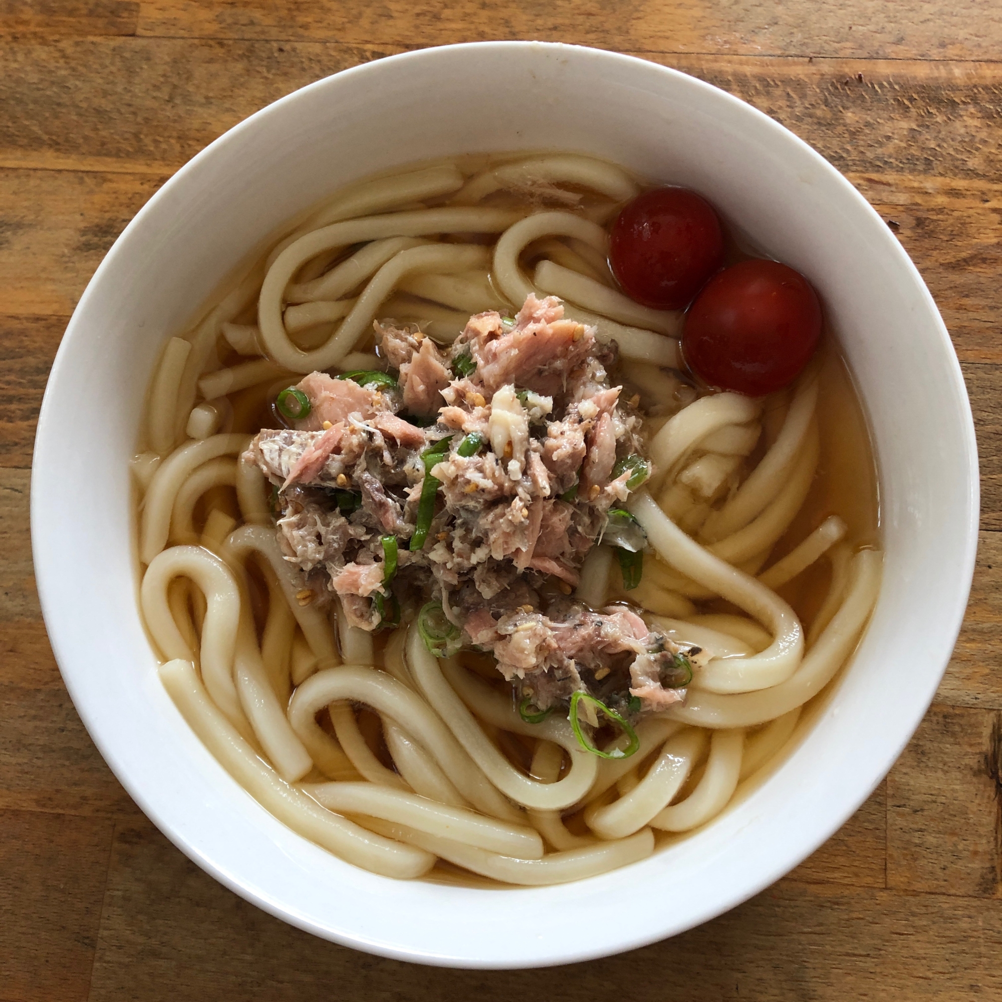 簡単！おいしい！さっぱりサバ缶うどん♪