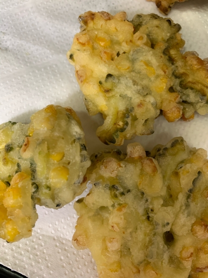 ゴーヤの苦味とコーンの甘みが合わさって、とても美味しかったです！