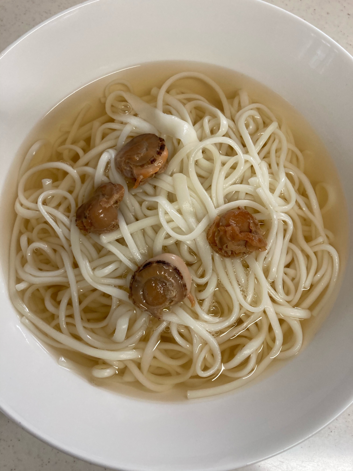 煮ホタテを作ったついでに帆立のひやむぎ・にゅうめん