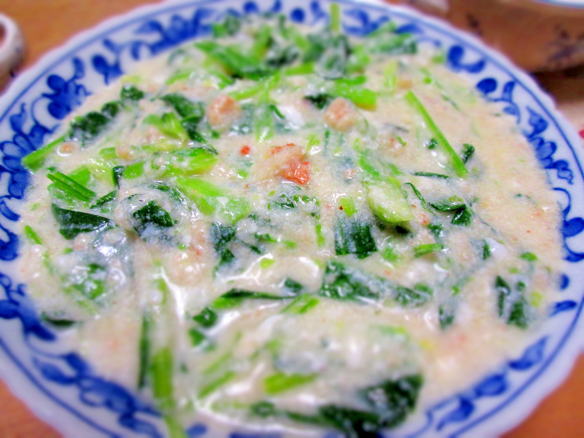 小松菜の卵白ソース