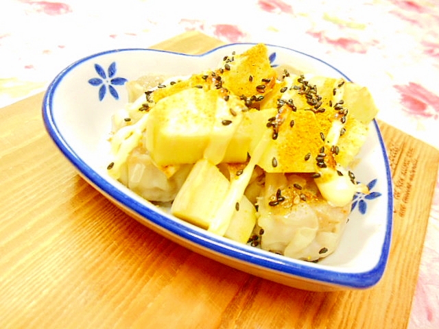 ❤焼売と薩摩芋のマヨカレー焼き❤