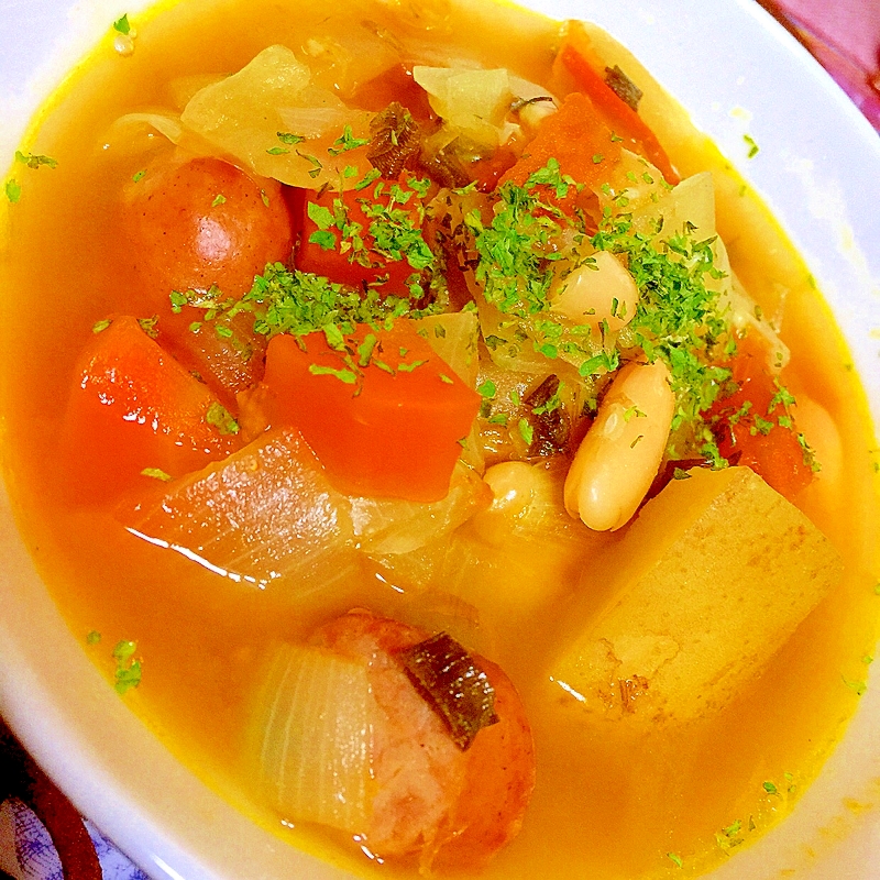 豆と野菜のスープ