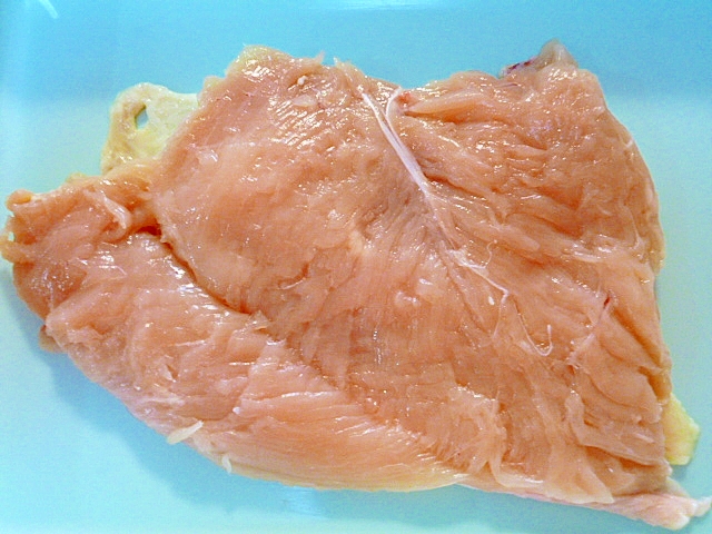 鶏胸肉の手開き（包丁より簡単、観音開き）