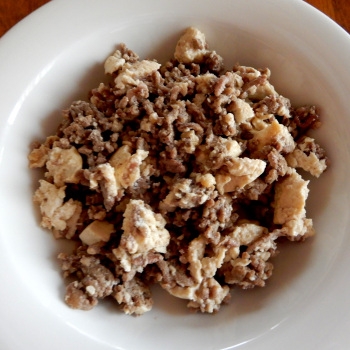 タンパク質たっぷり☆鶏ひき肉の炒り豆腐