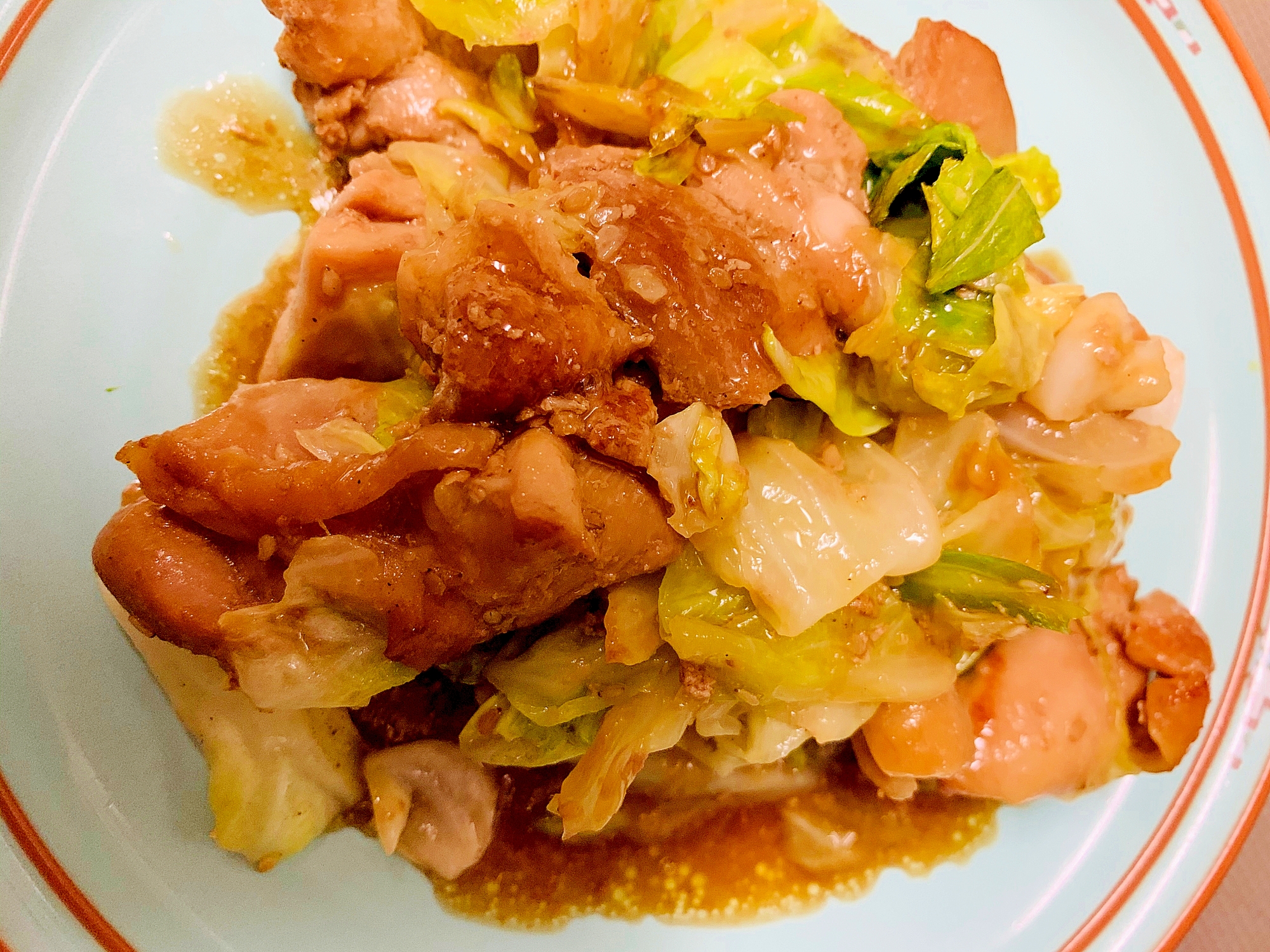 もも肉のもろみ醤油漬け焼き