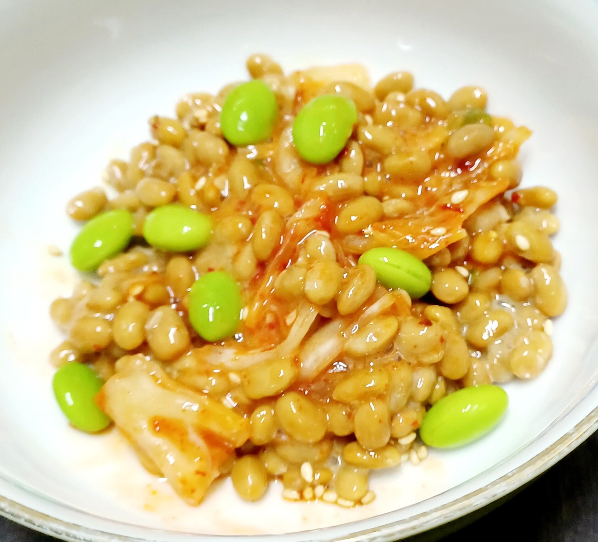 枝豆キムチ納豆 レシピ・作り方 by mamacream - 楽天レシピ