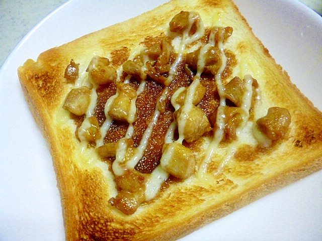 簡単♪朝ごパン♪照り焼きチキンマヨのトースト
